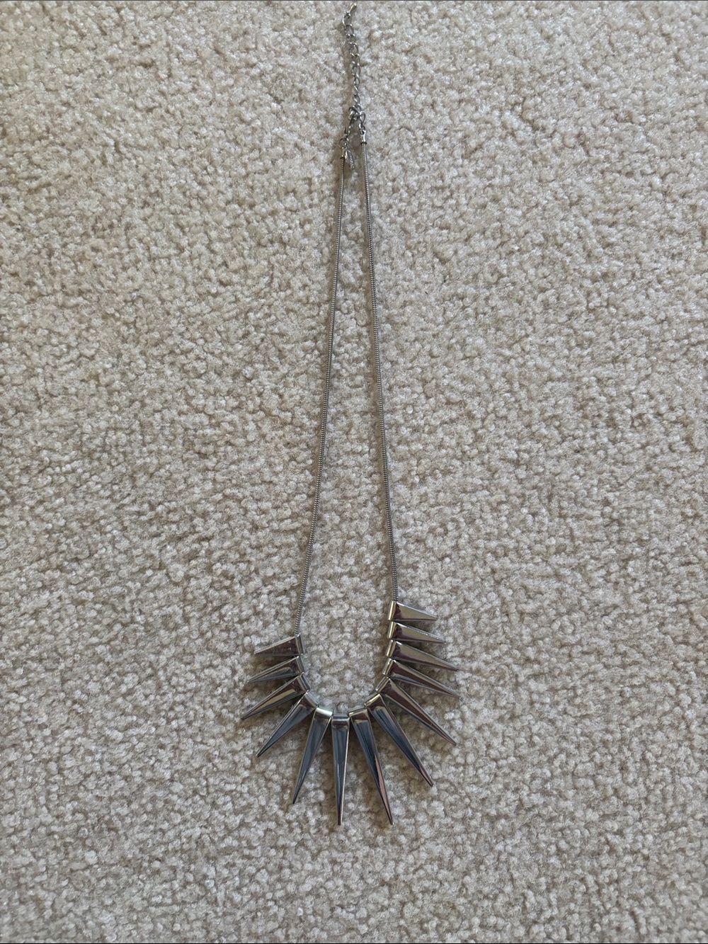 Express Silver-Tone Spike Necklace